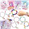 UMEELR 28 Packs Unicorn Valentines Day Cards with Rainbow Bracelets for Kids Classroom Prizes, Valentine's Party Favors Toys for Girls and Valentine School Exchange Gifts Greeting Cards